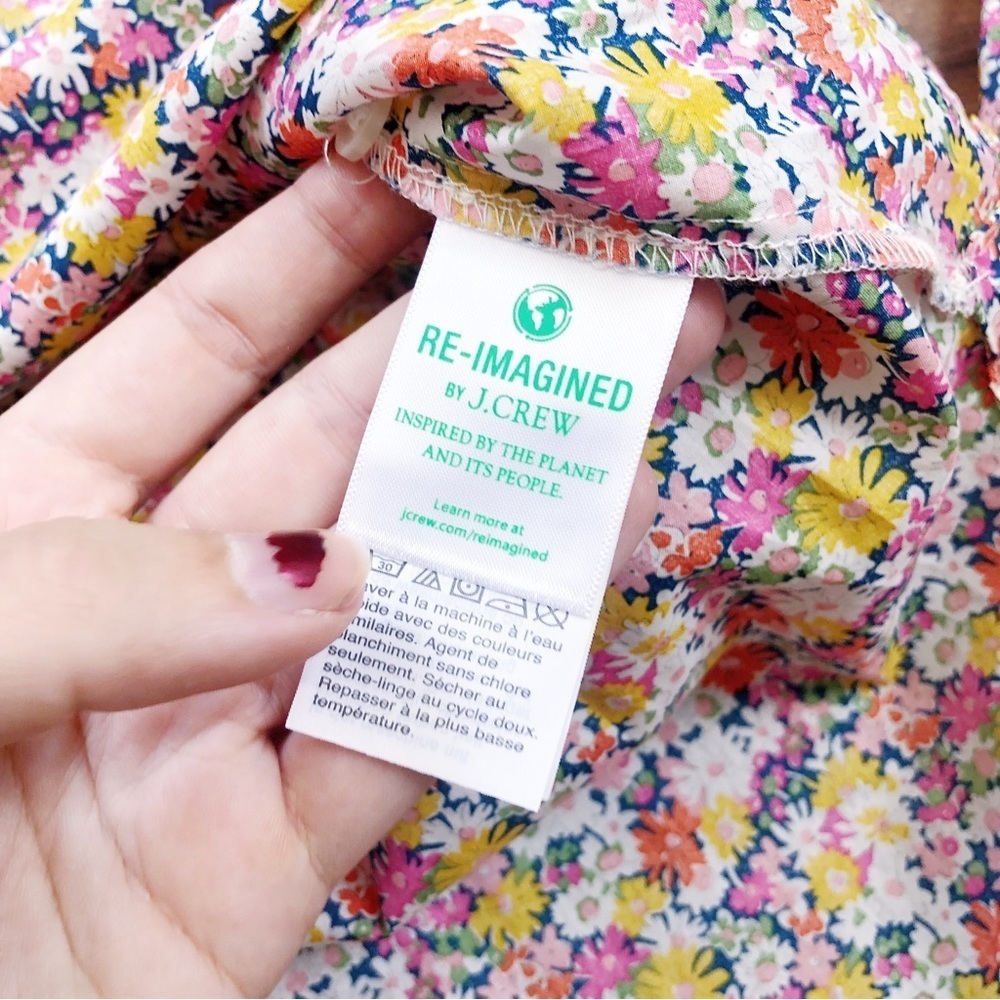 Floral Ruffle-Trim Button-Down Blouse - Pink Multi - Picture 11 of 15